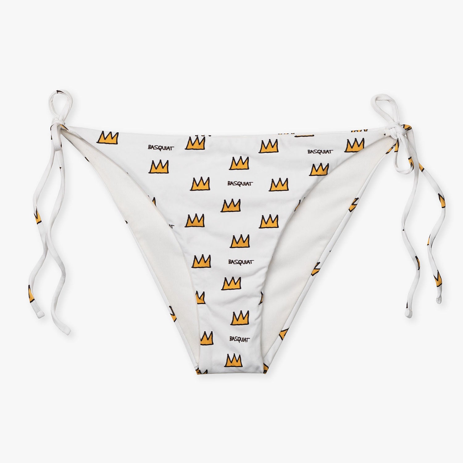 Basquiat Crown Bikini Bottom - White