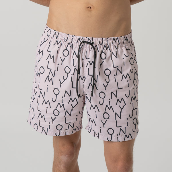 Jimmy Lion Swim Shorts - Light Pink
