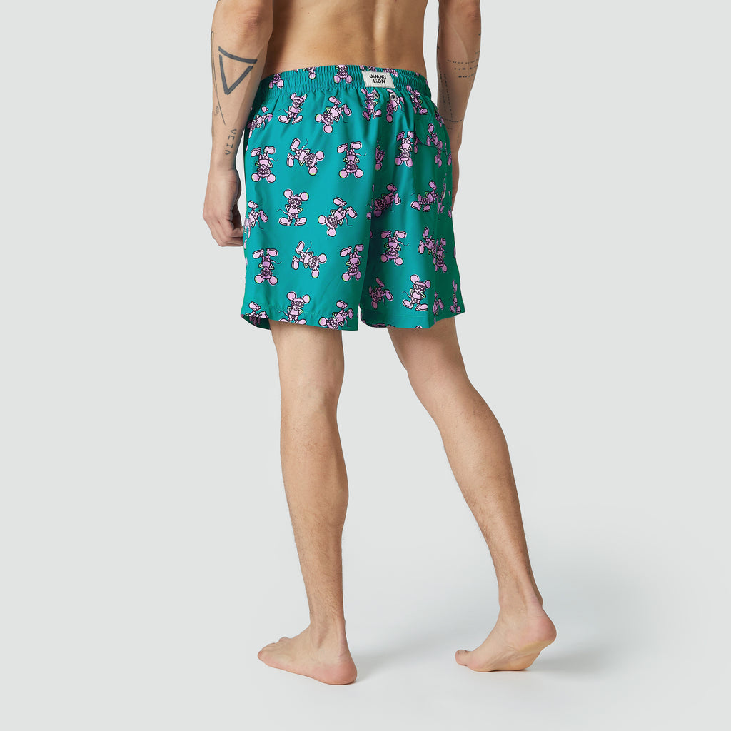 Keith Haring Andy Mouse Swim Shorts - Green