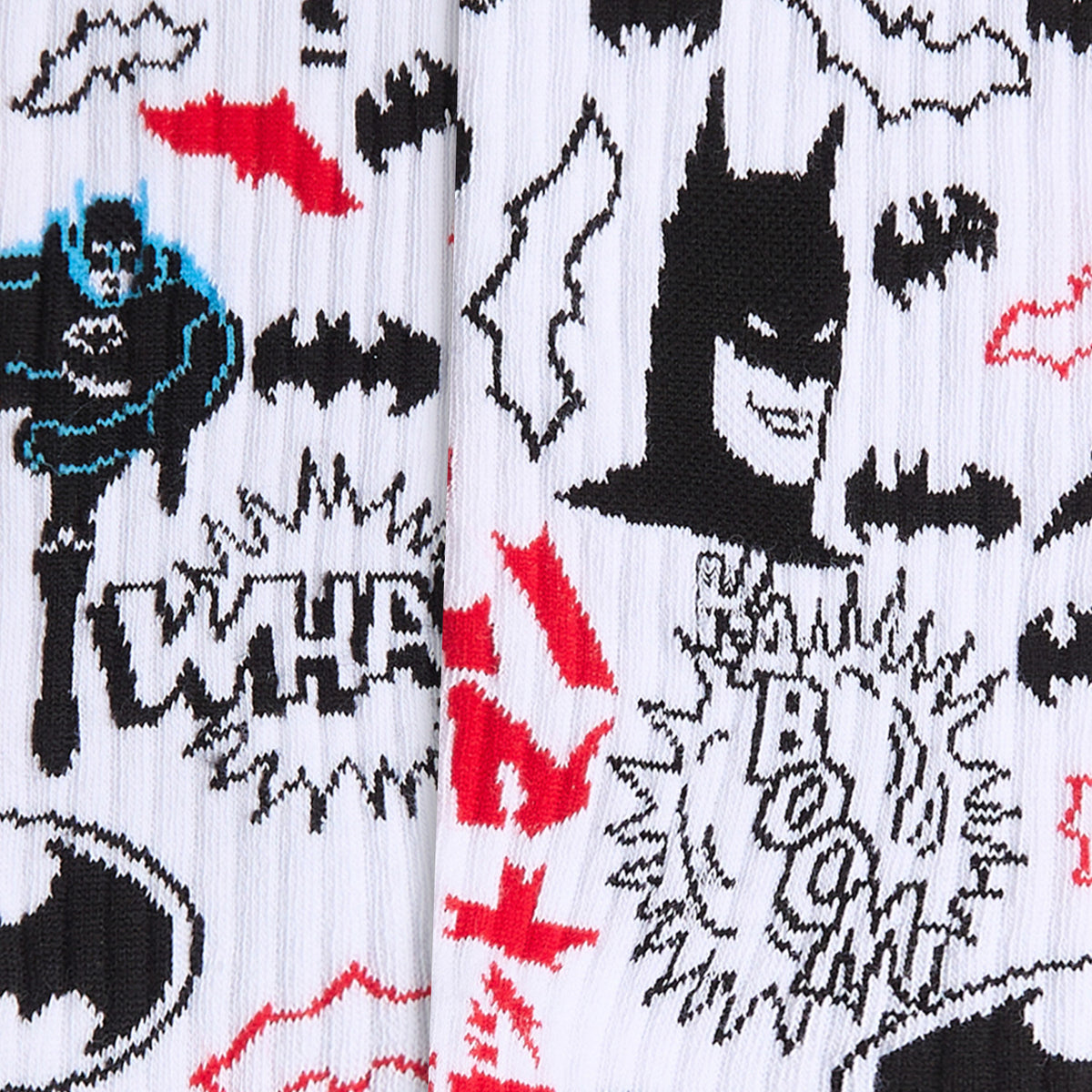 Athletic Batman Pattern - White