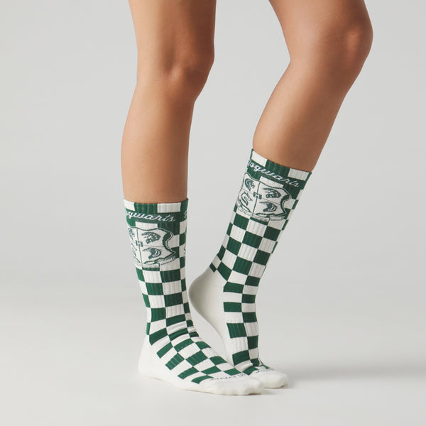 Athletic Harry Potter Hogwarts Crest Socks - Green White