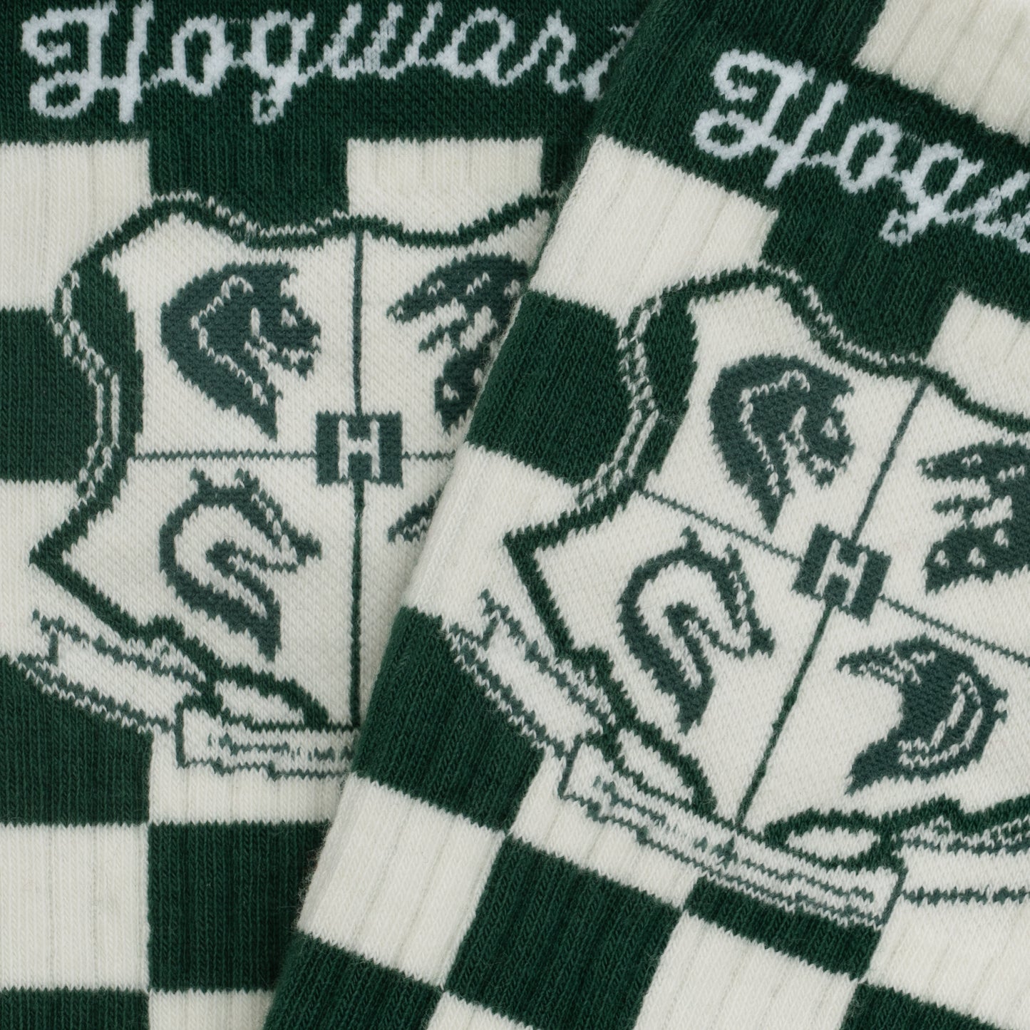 Athletic Harry Potter Hogwarts Crest Socks - Green White