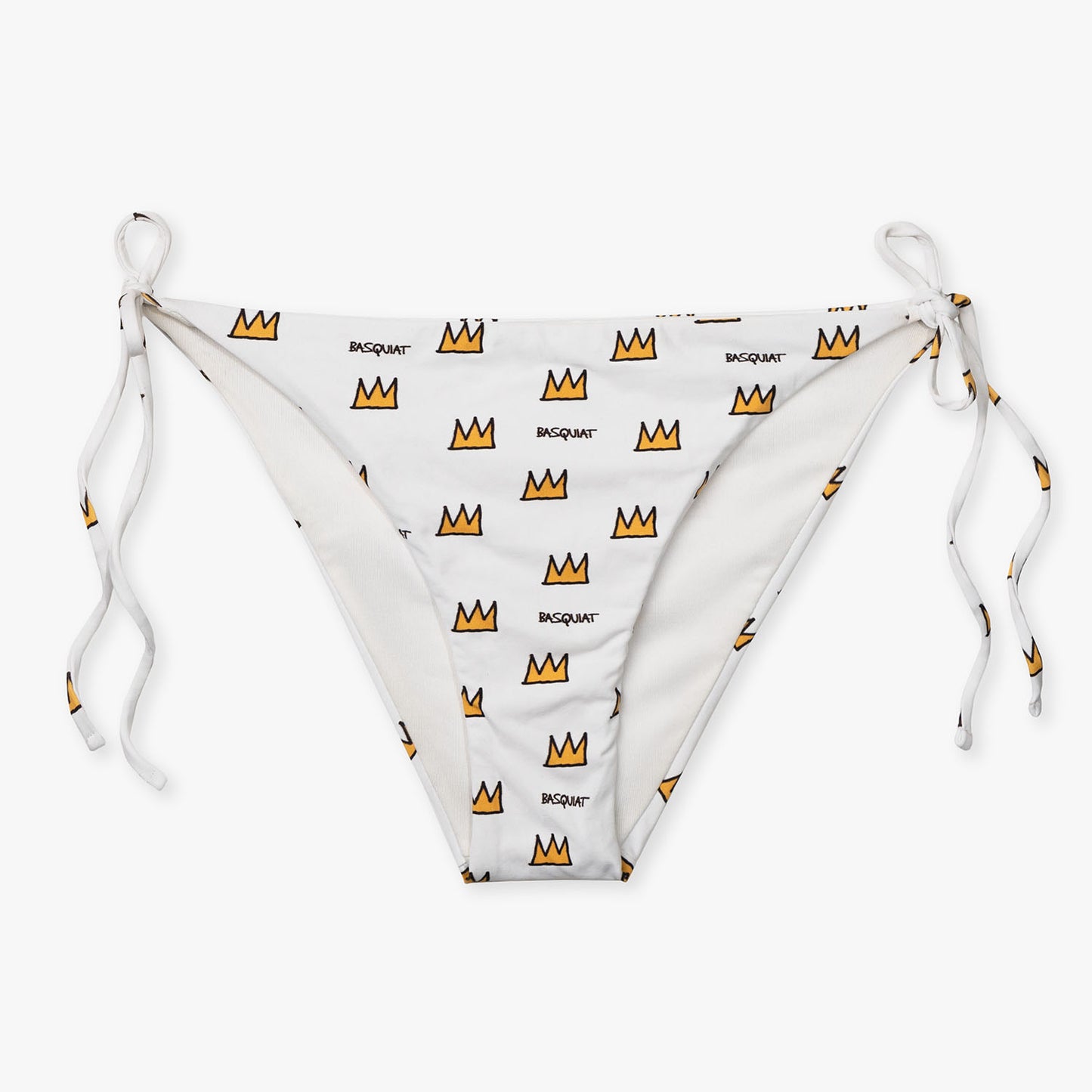 Basquiat Crown Bikini Bottom  - White