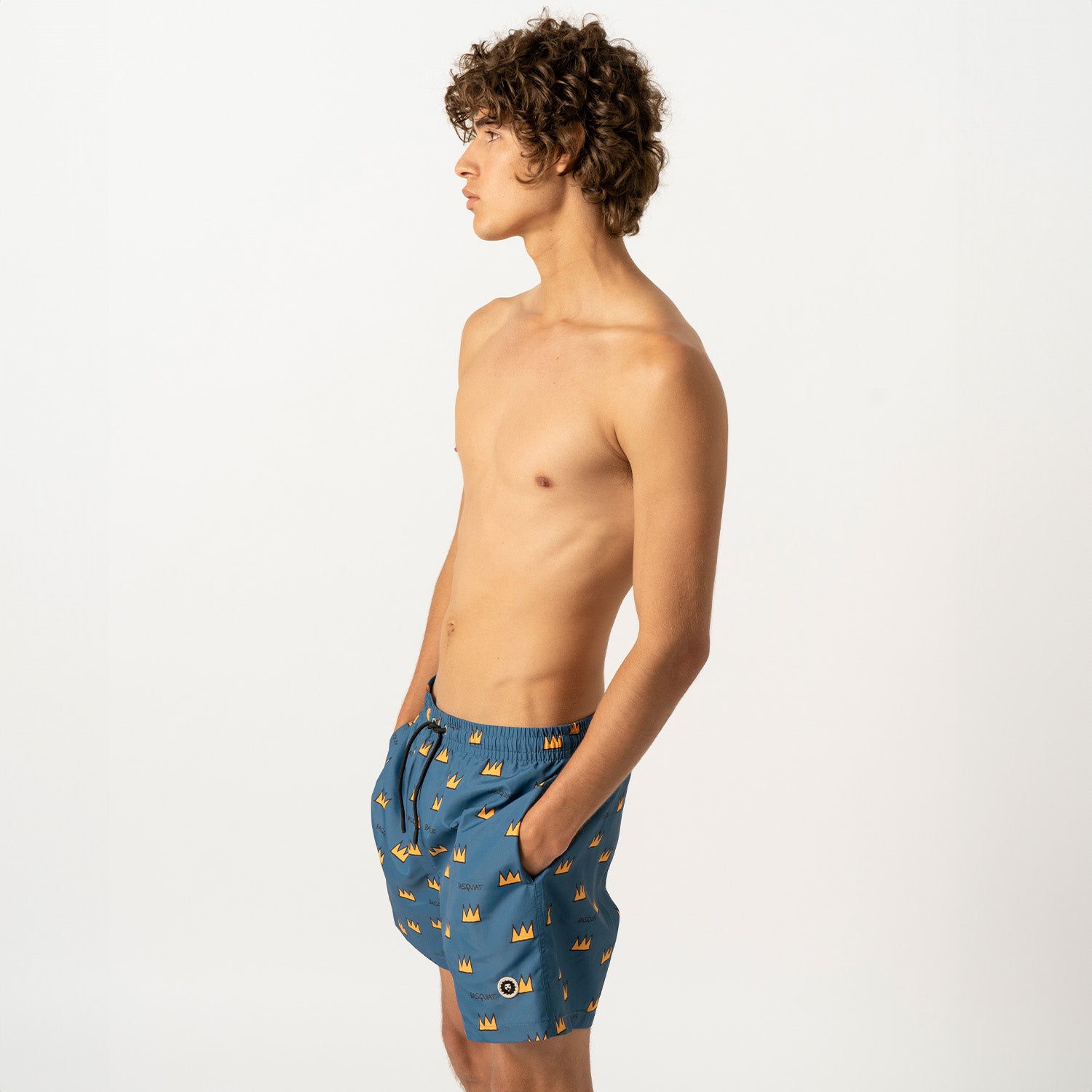 Basquiat Crown Swim Shorts - Dark Blue (3)