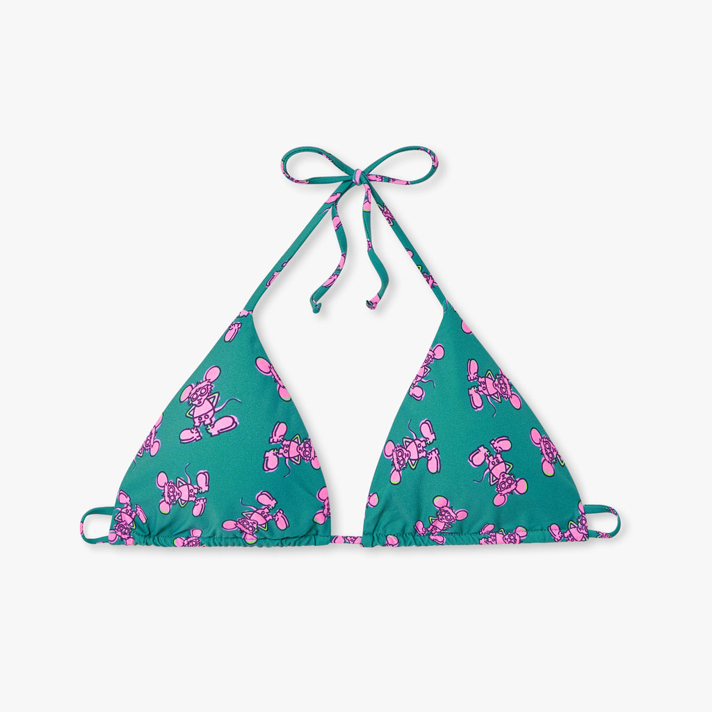 Keith Haring Andy Mouse Bikini Top - Green