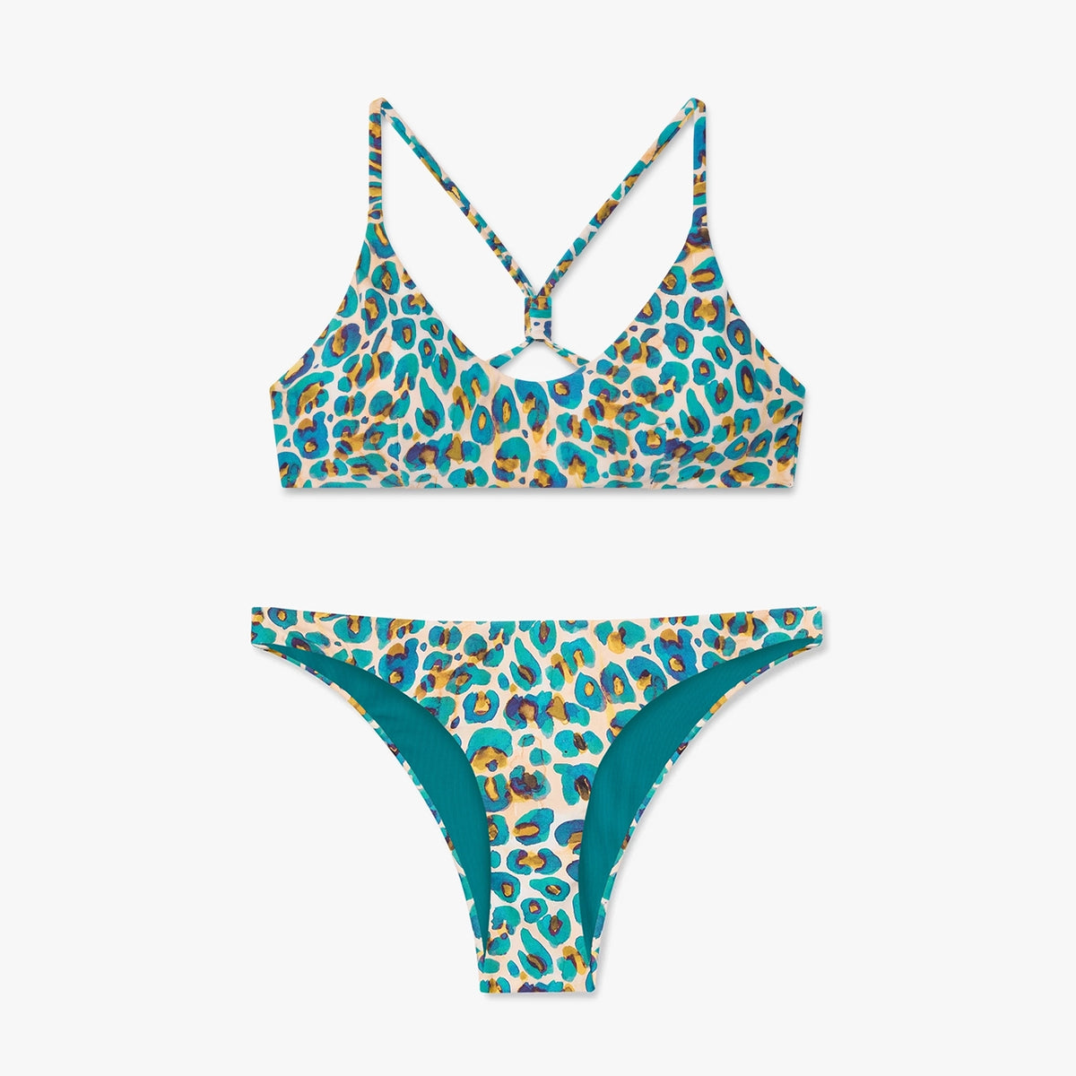 Leopard Print Cheeky Bottom - Butter Yellow