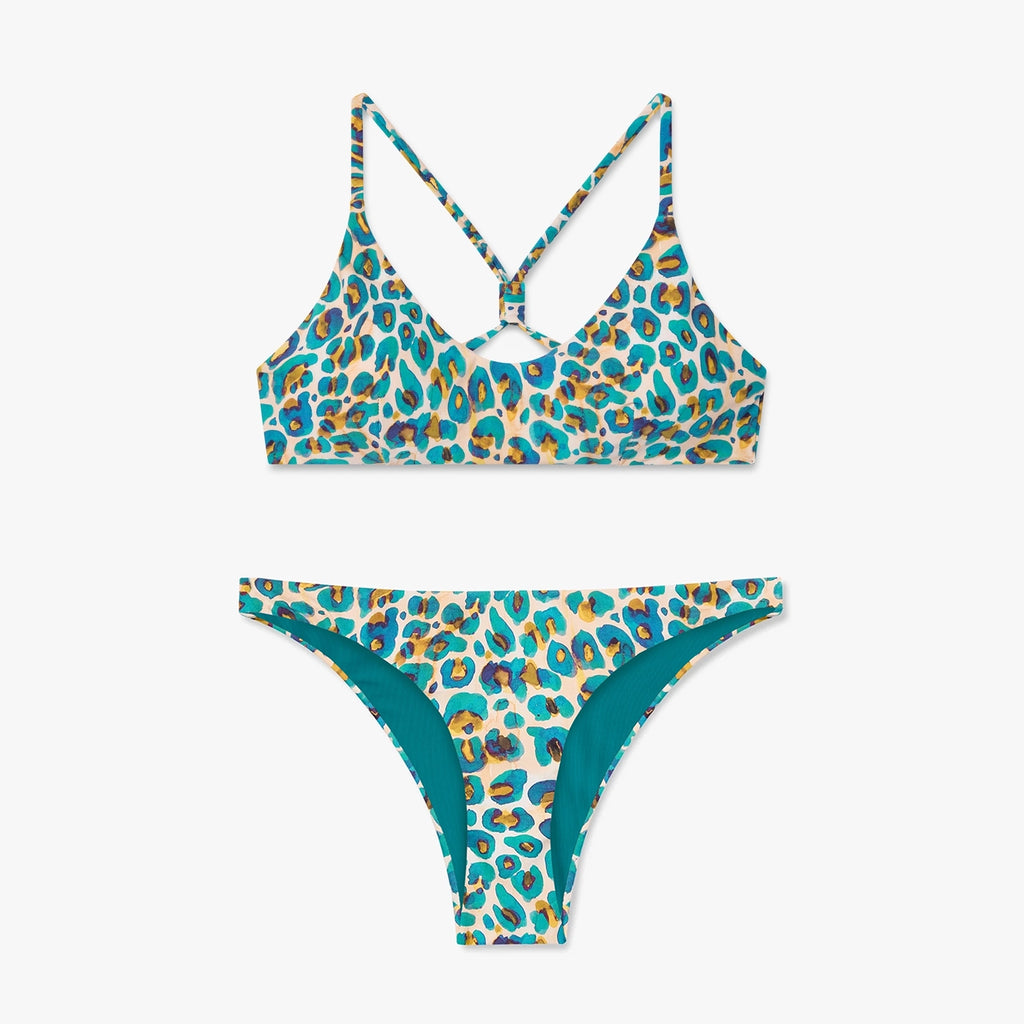 Leopard Print Scoop Top - Butter Yellow