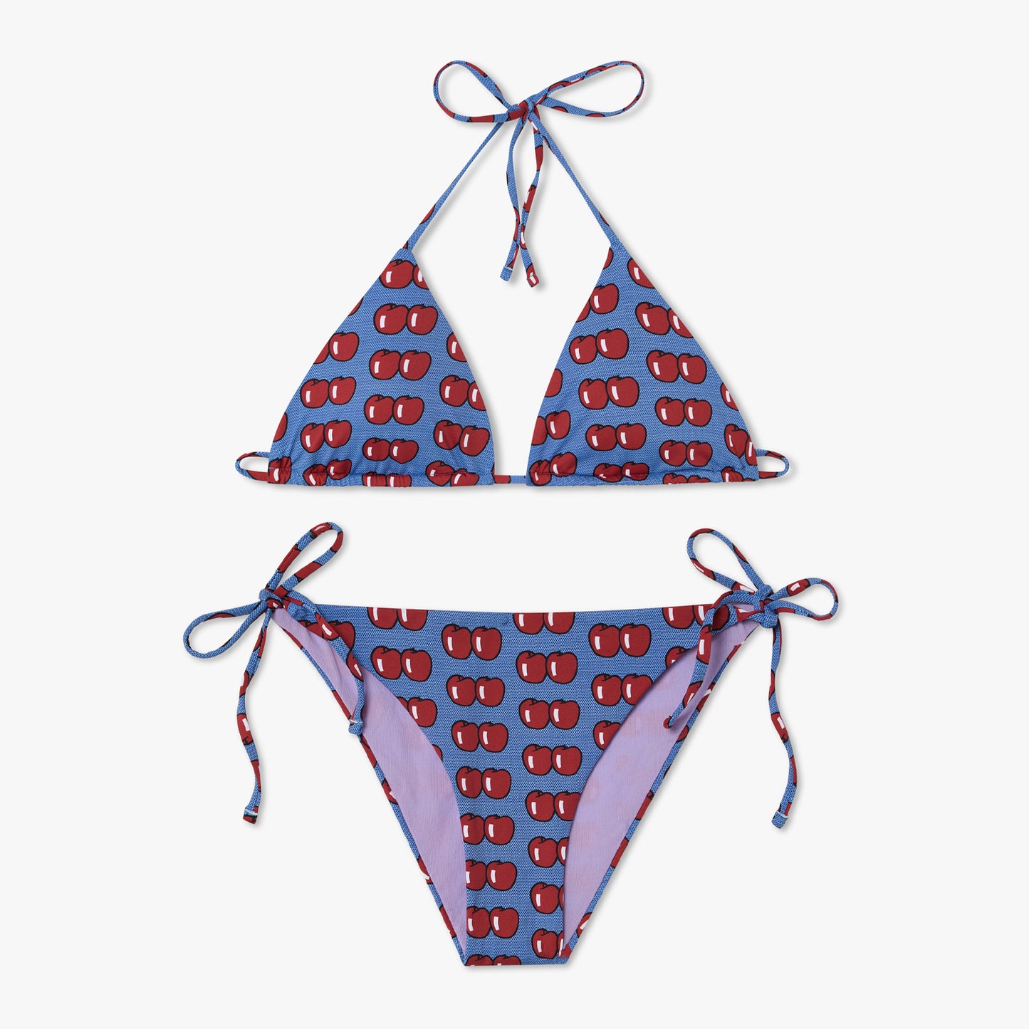 Roy Lichtenstein Two Apples Bikini Top - Blue