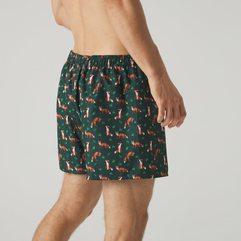 Dusk Fox Boxer Shorts - Green