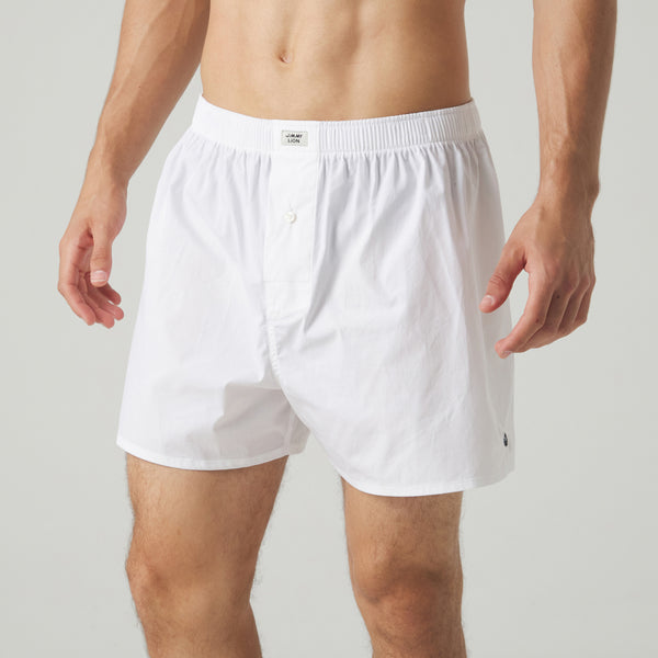 Lion Essentials Boxer Shorts - White