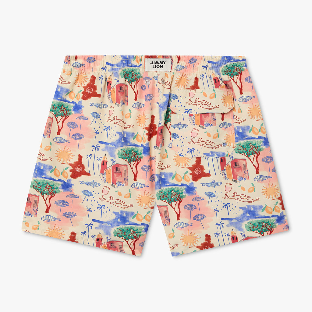 Golden Hour Swim Shorts - Cream White