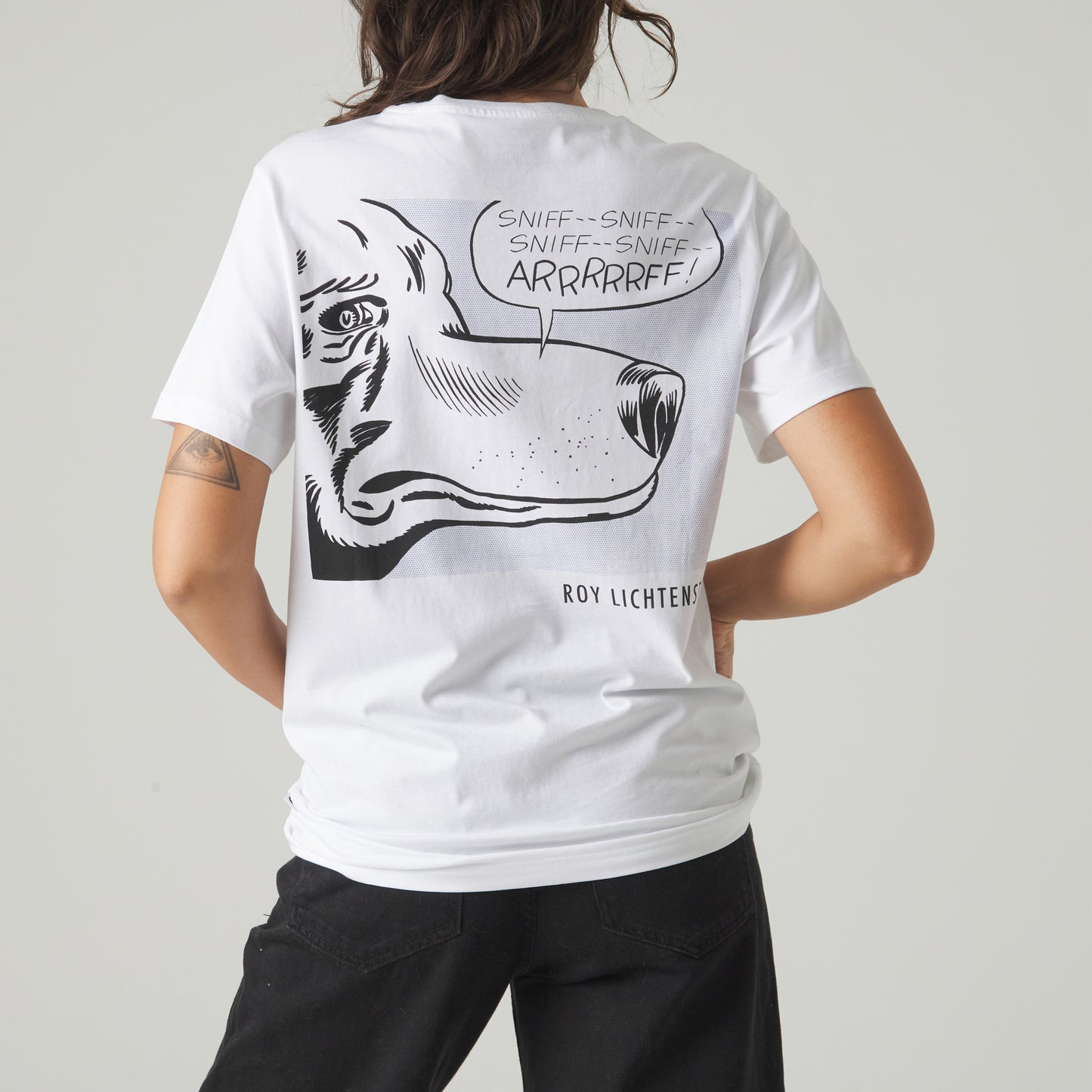 Roy Lichtenstein Arrrrrff Dog Tee - White