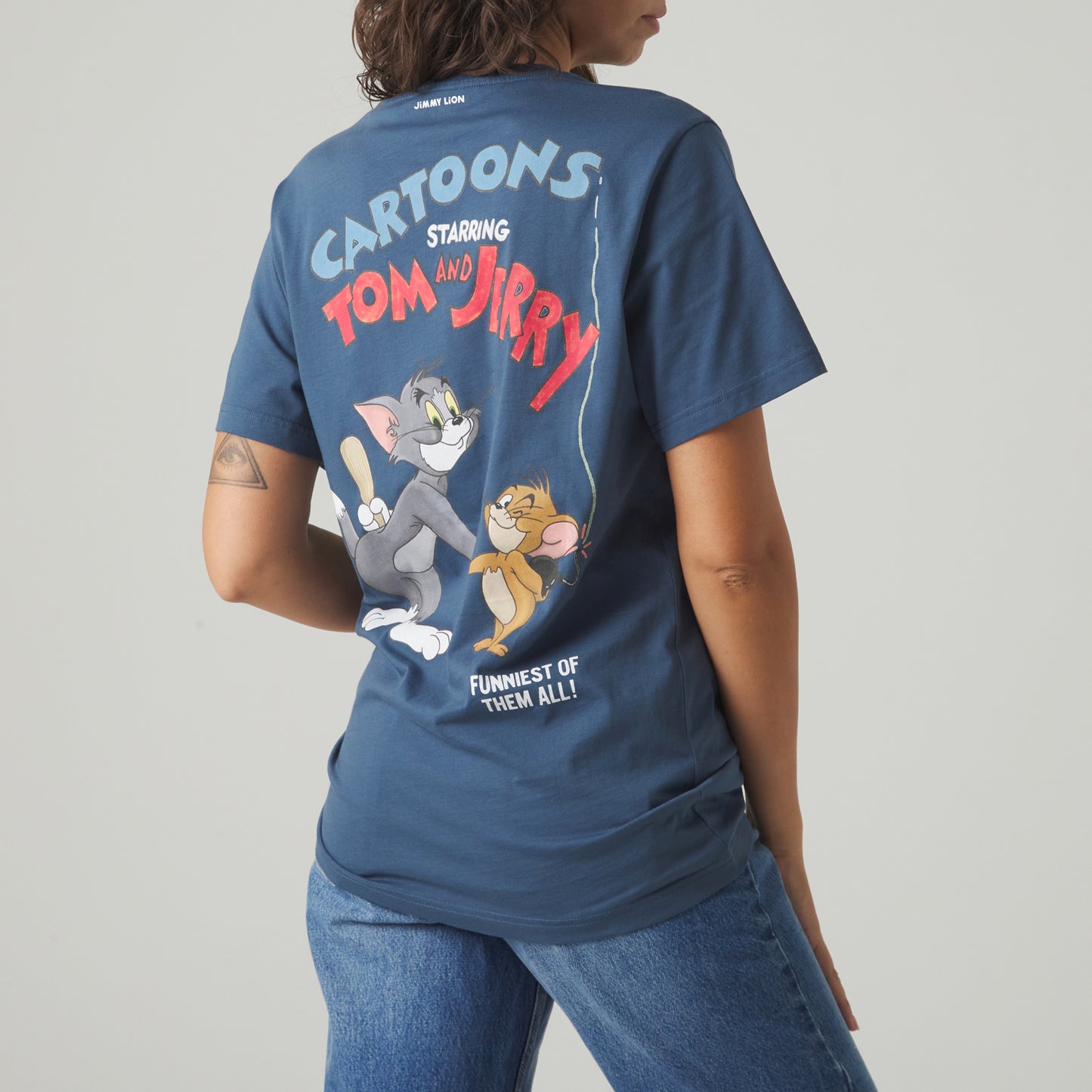 Tom and Jerry Cartoons Tee - Blue Navy