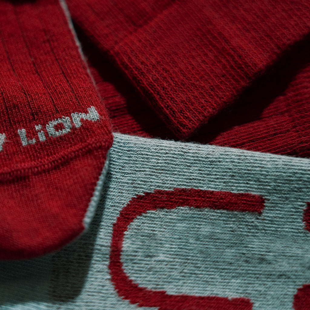 Kids School Ribbed - Red (3)